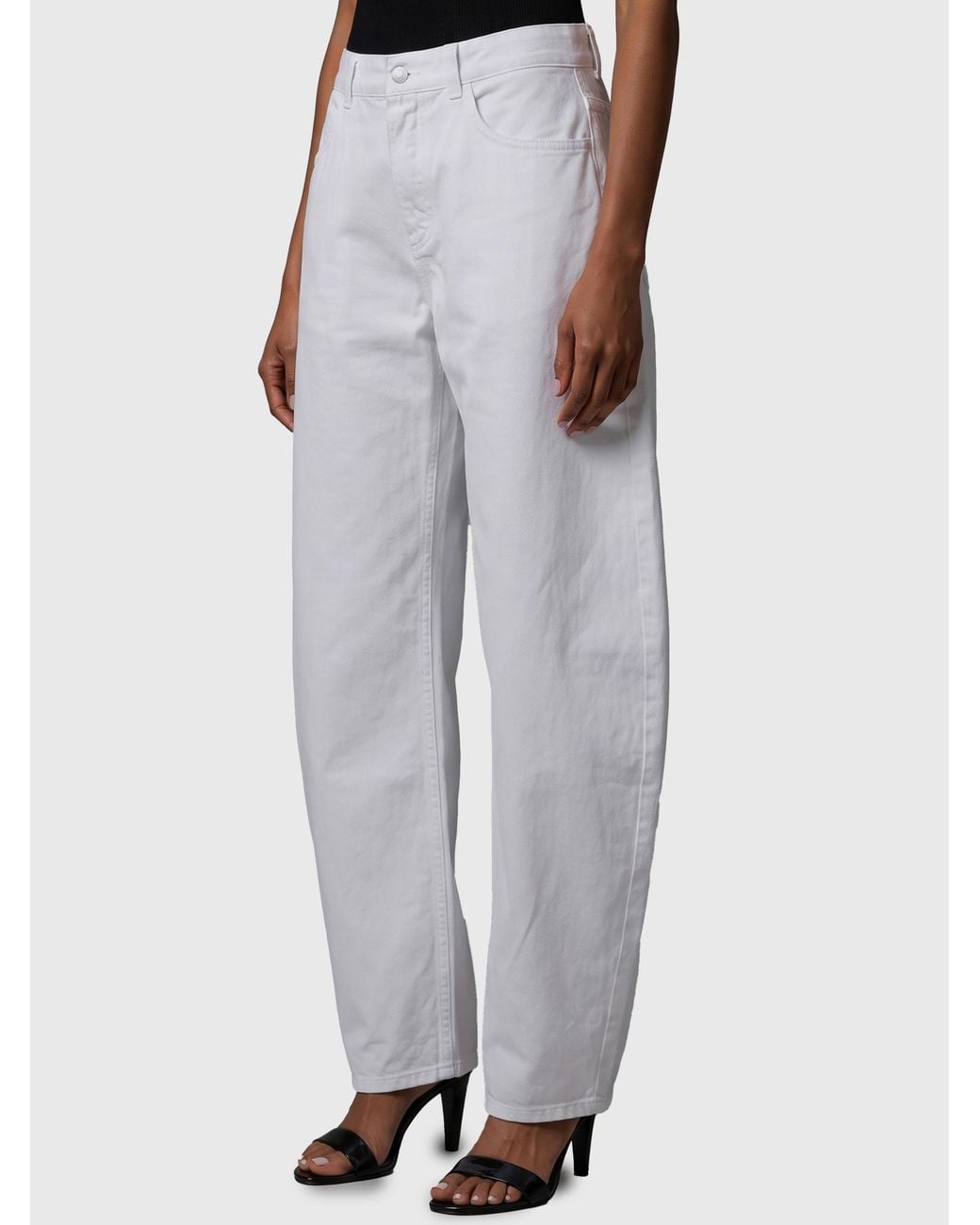 Alaïa Gray Alaia Blanc Rodeo Light Denim Trousers