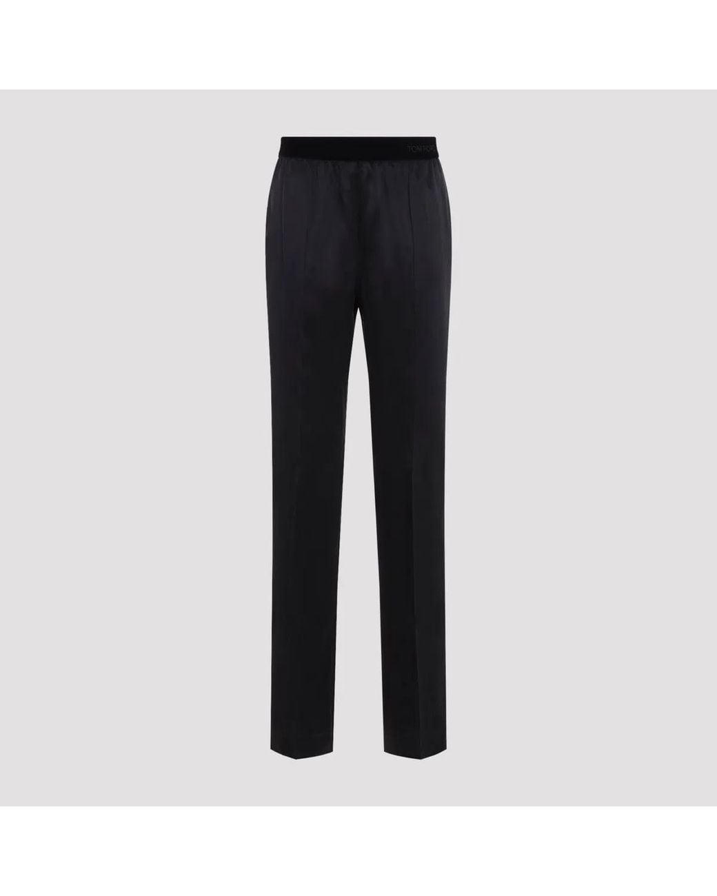 Tom Ford Blue Silk Satin Pajama Pants With Stretch