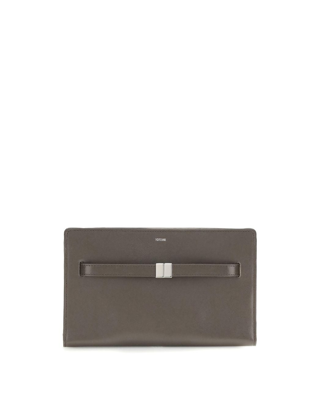 Totême Gray Belted Leather Crossbody Bag