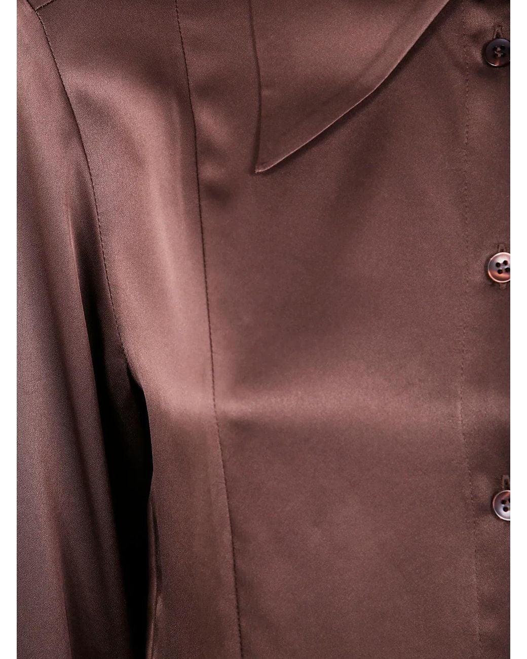 By Malene Birger Brown "Rosiannas Satin" Classic Shirt