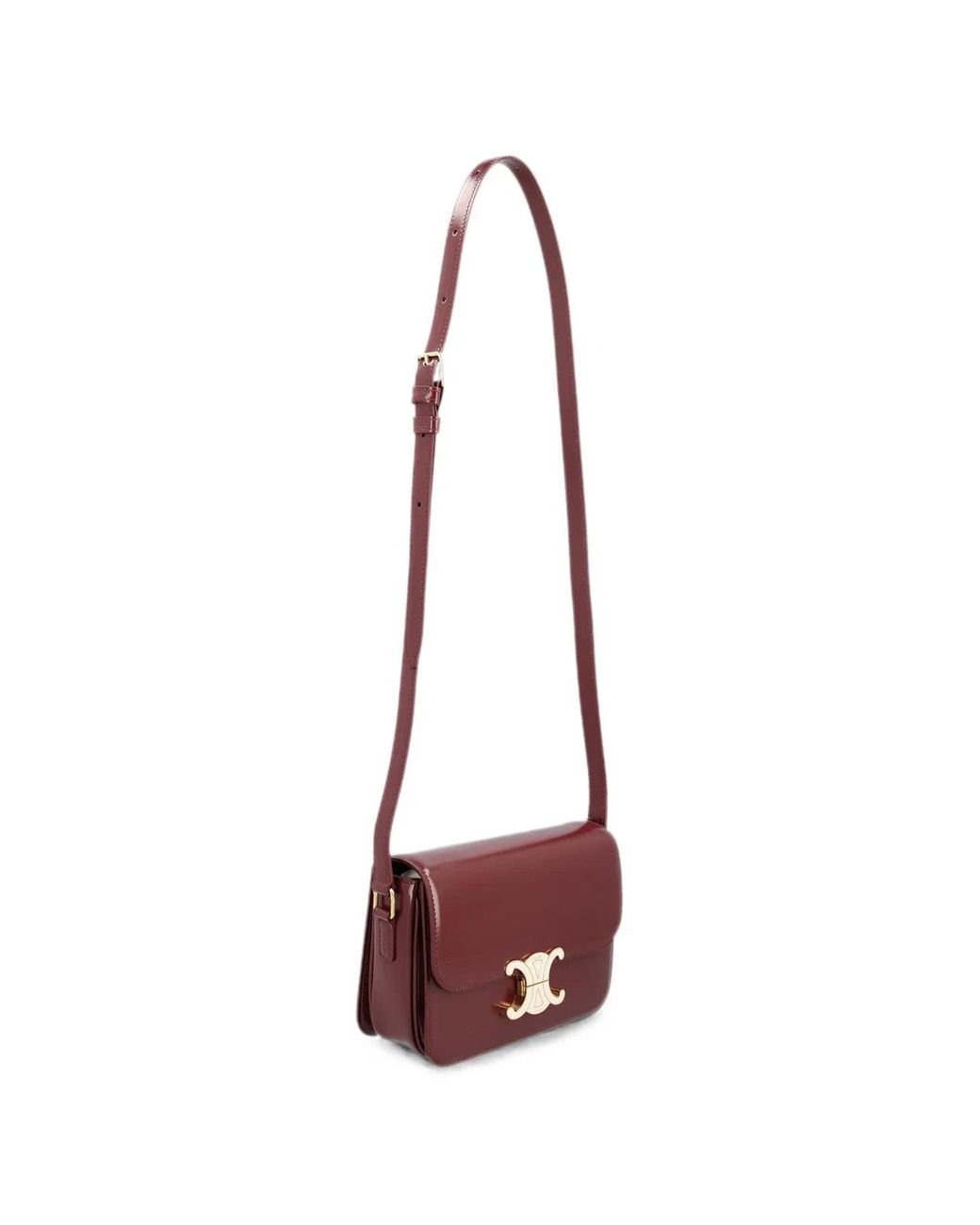 Céline Purple Teen Triomphe Cross Body Bag