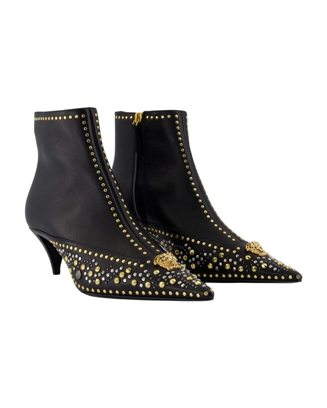 Versace Black T.55 Ankle Boots