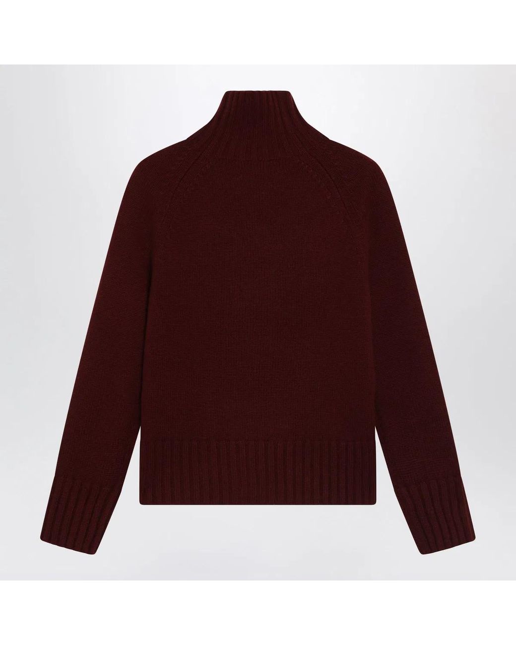 Max Mara Purple Wool & Cashmere Turtleneck Sweater