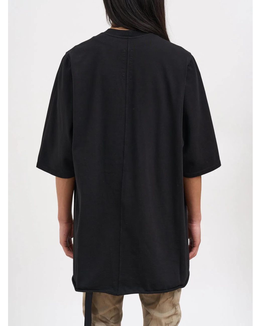 Rick Owens Black Jumbo Ss Ts T-Shirt for men