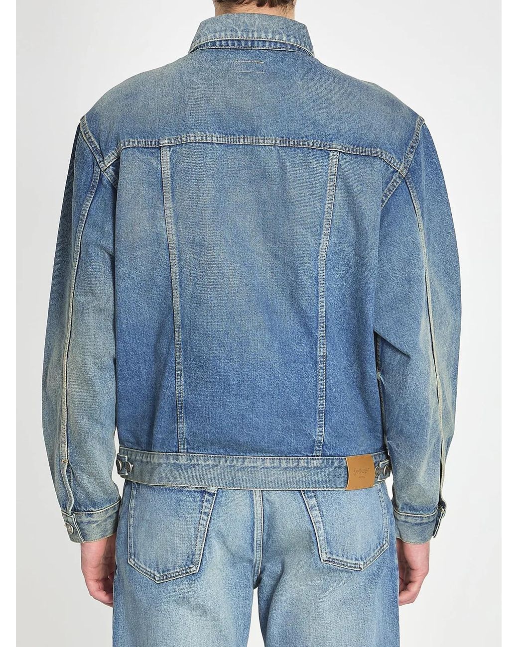 Saint Laurent Blue Trucker Faded Denim Jacket for men