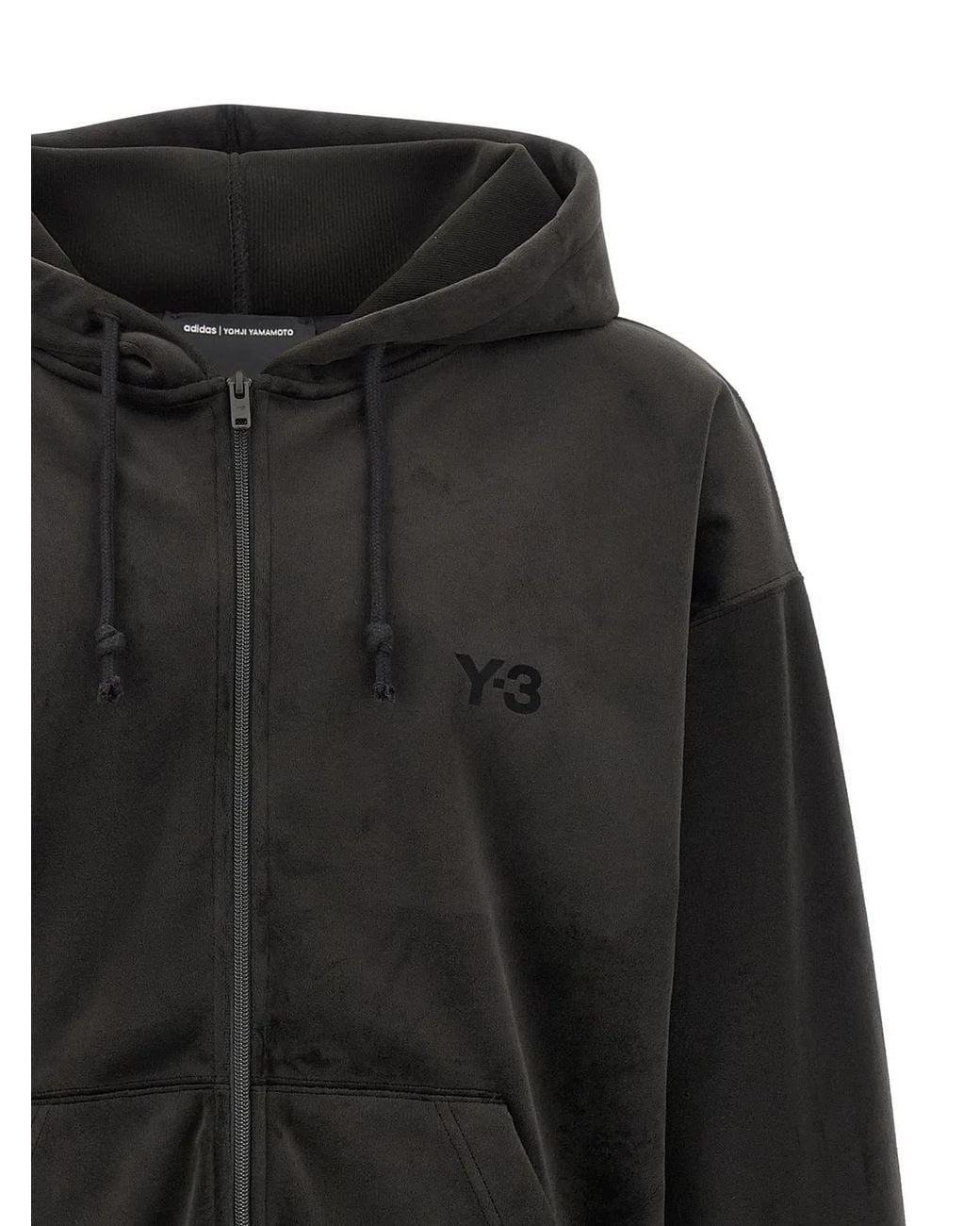 Y-3 Black 'Velvet Sip Hd' Sweatshirt for men