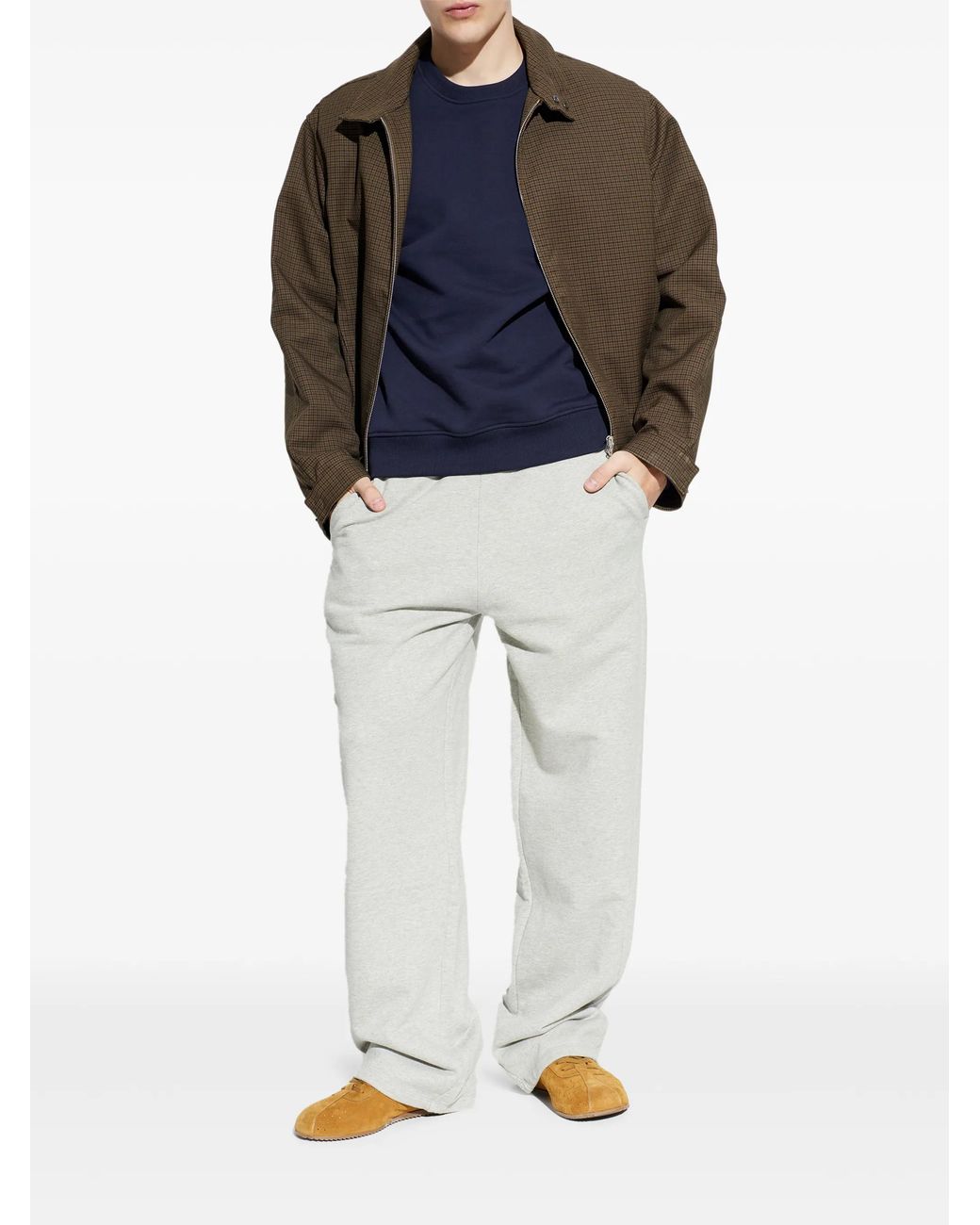 AMI White Ami De Coeur Cotton Sweapants for men