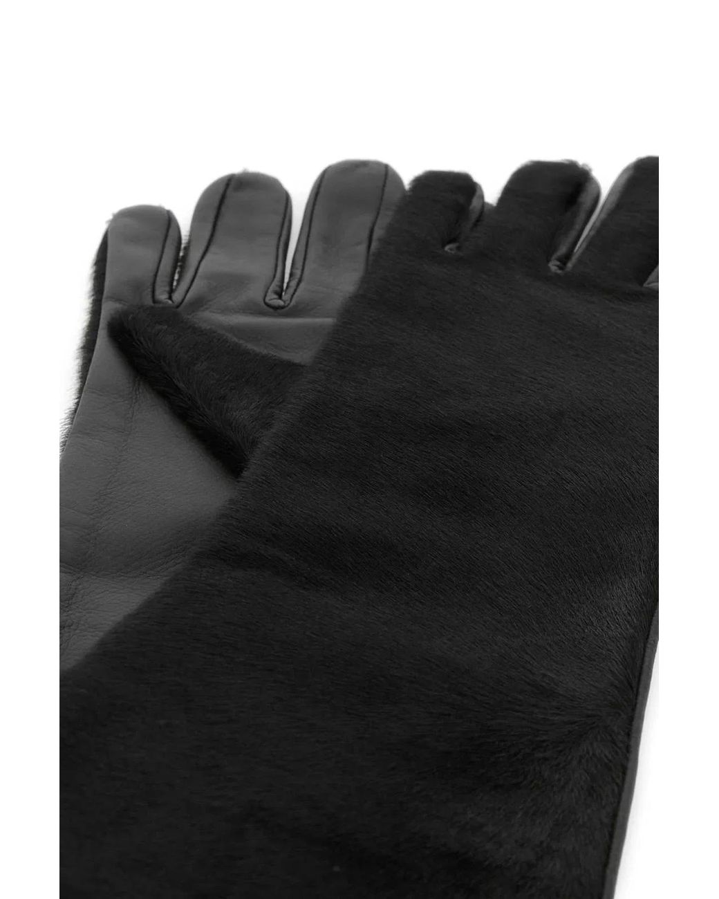 Loulou de Saison Black Edna Calfskin Gloves