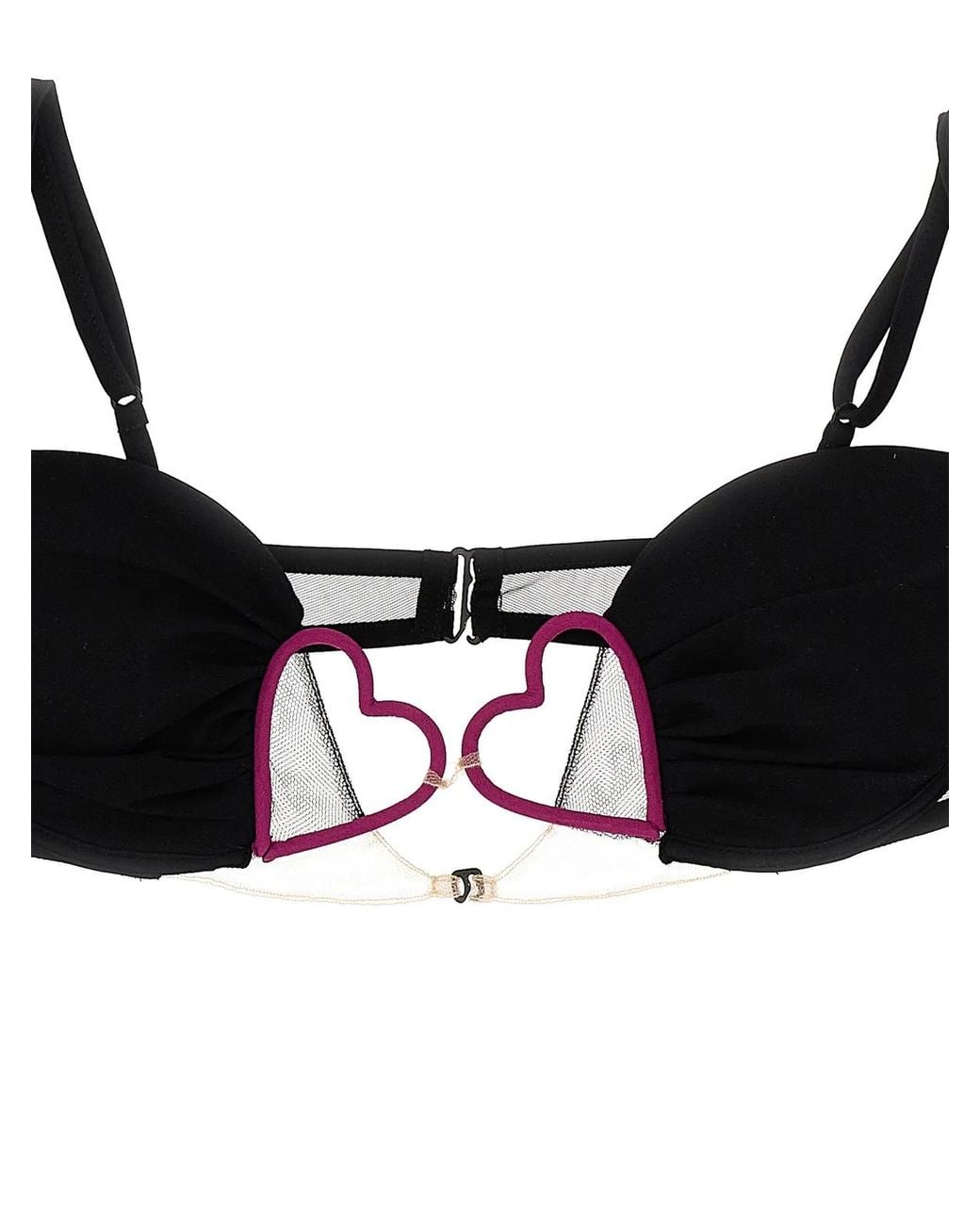 Nensi Dojaka Black 'Heart' Bra