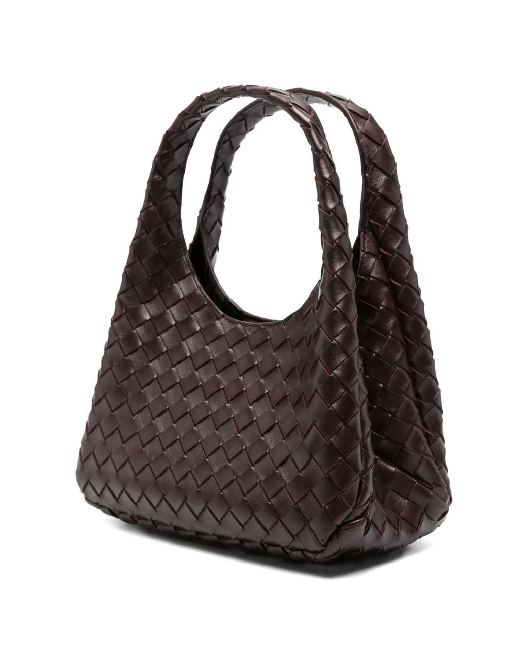 Bottega Veneta Black Small Campana Intrecciato Shoulder Bag