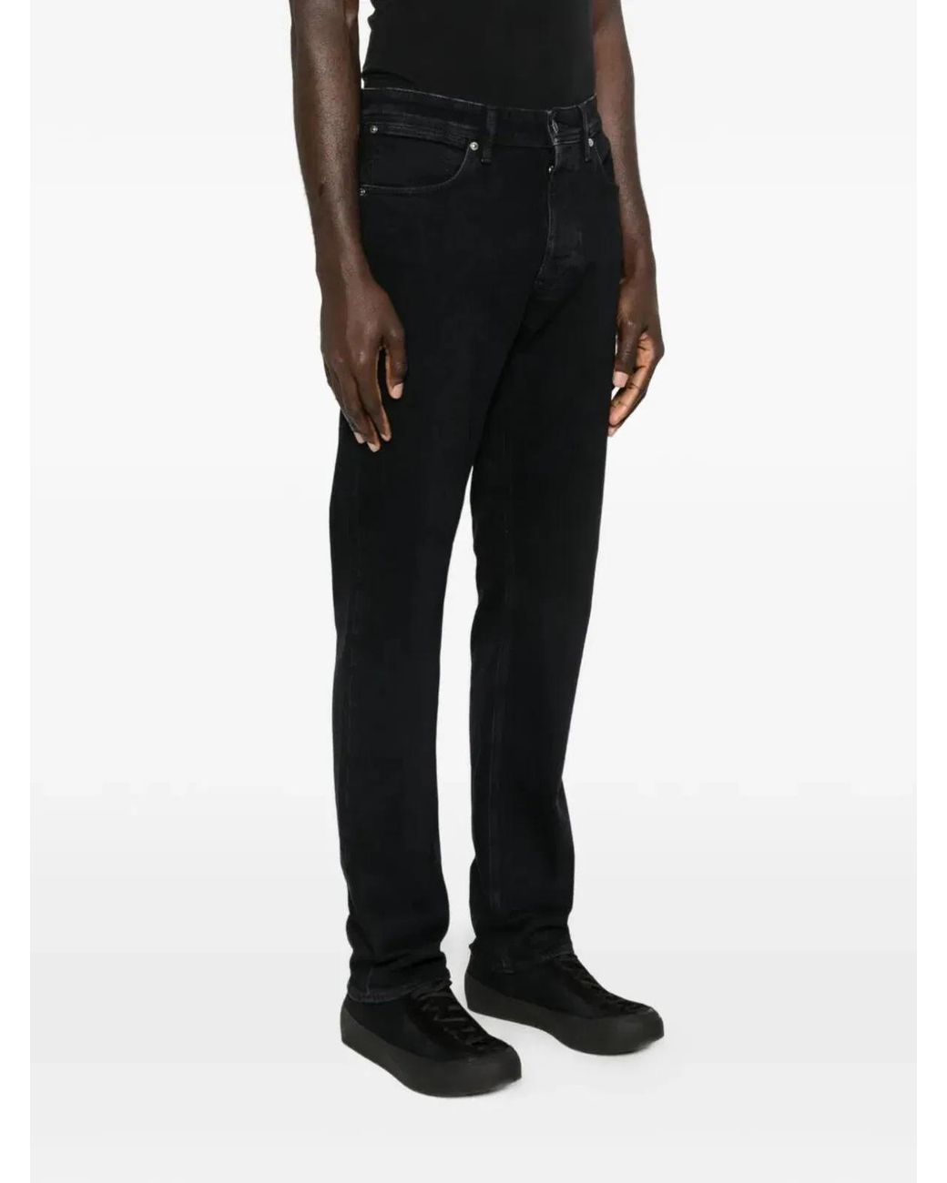 Stone Island Black Cotton Elastane Trousers for men