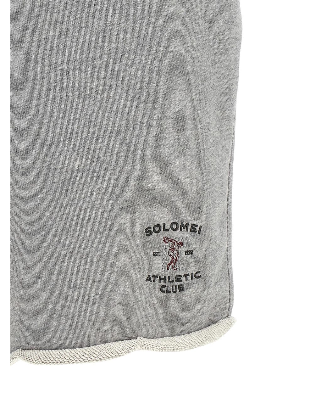 Brunello Cucinelli Gray 'Solomei Athletic Club' Bermuda Shorts for men