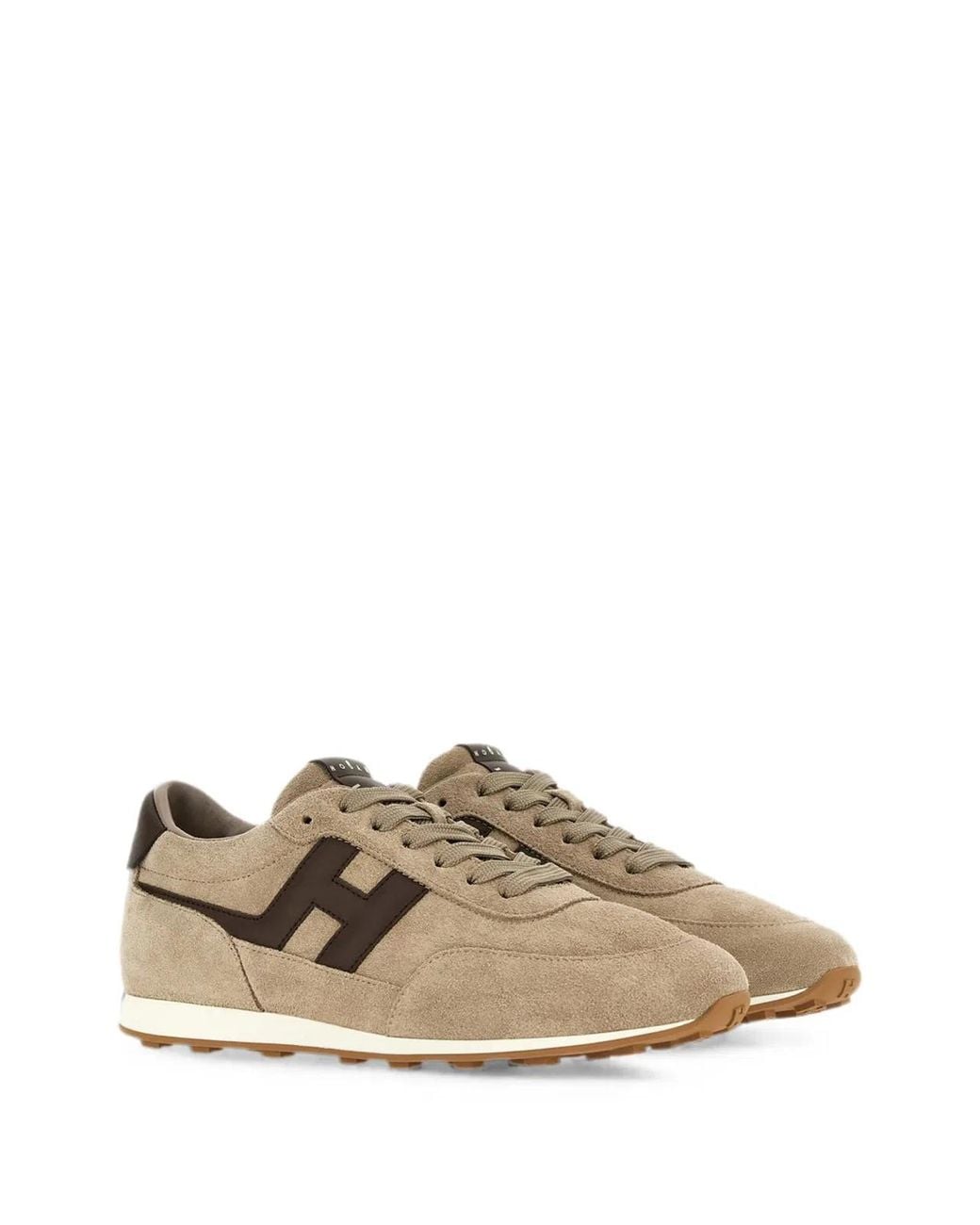 Hogan Brown Logo Sneakers for men