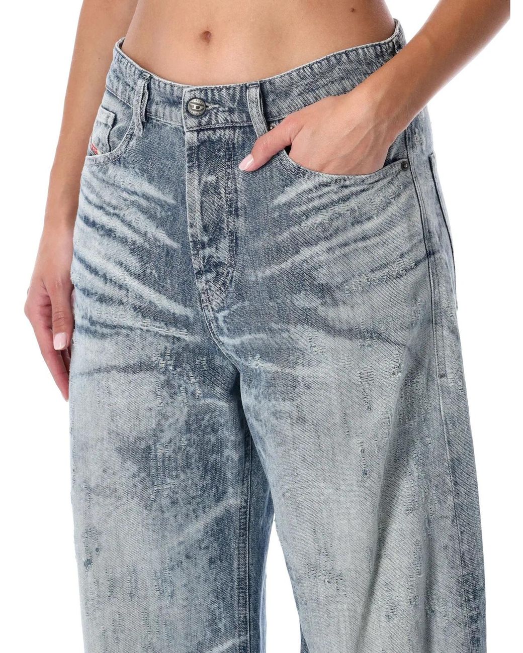 DIESEL Blue 1966 D-Sire Light Wide-Leg Jeans