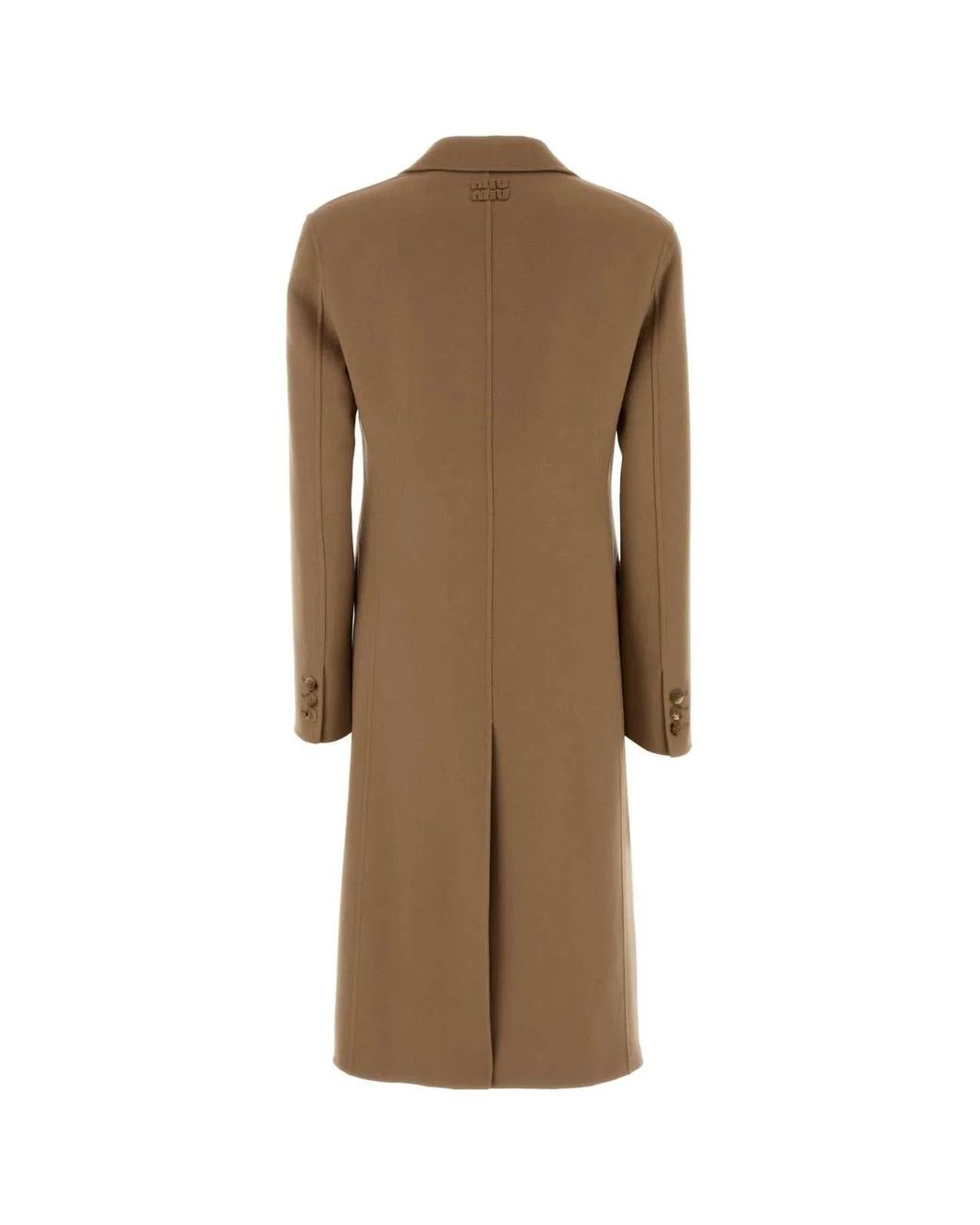 Miu Miu Natural Camel Wool Blend Coat
