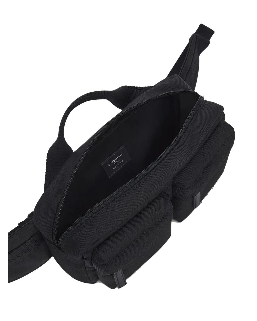 Givenchy Black Nylon Belt Bag With Logo for men