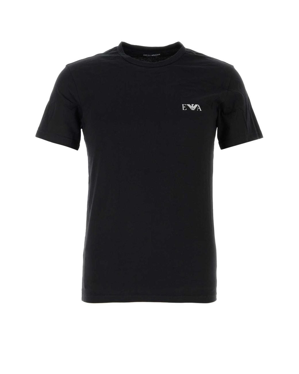 Emporio Armani Black Stretch Cotton T-Shirt Set for men