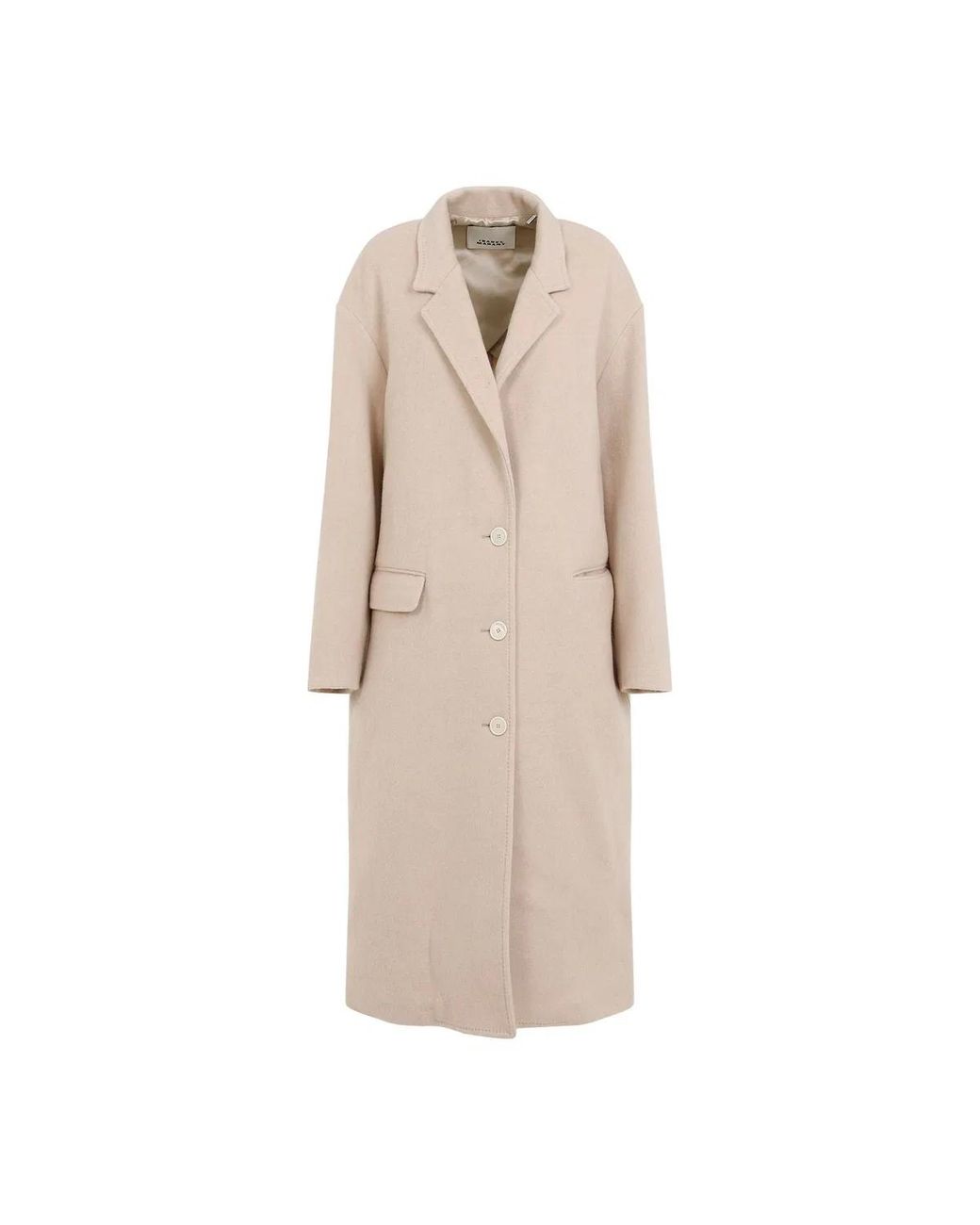 Isabel Marant Natural Sand Wool Blend Efezia Coat