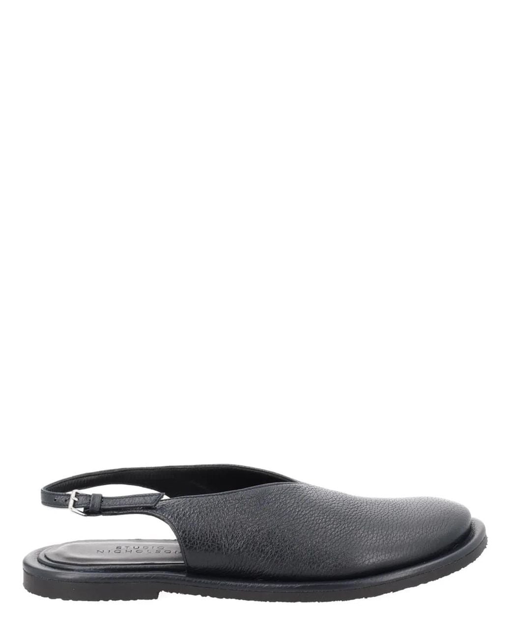 Studio Nicholson Gray Deerskin Micro Rubber Flats