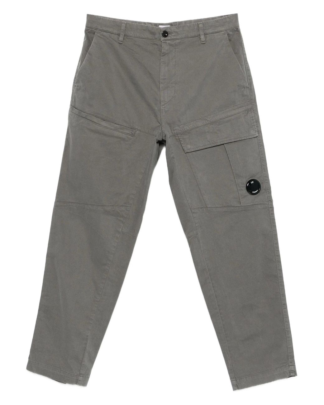 C P Company Gray Gunmetal Cotton Elastane Cargo Pants