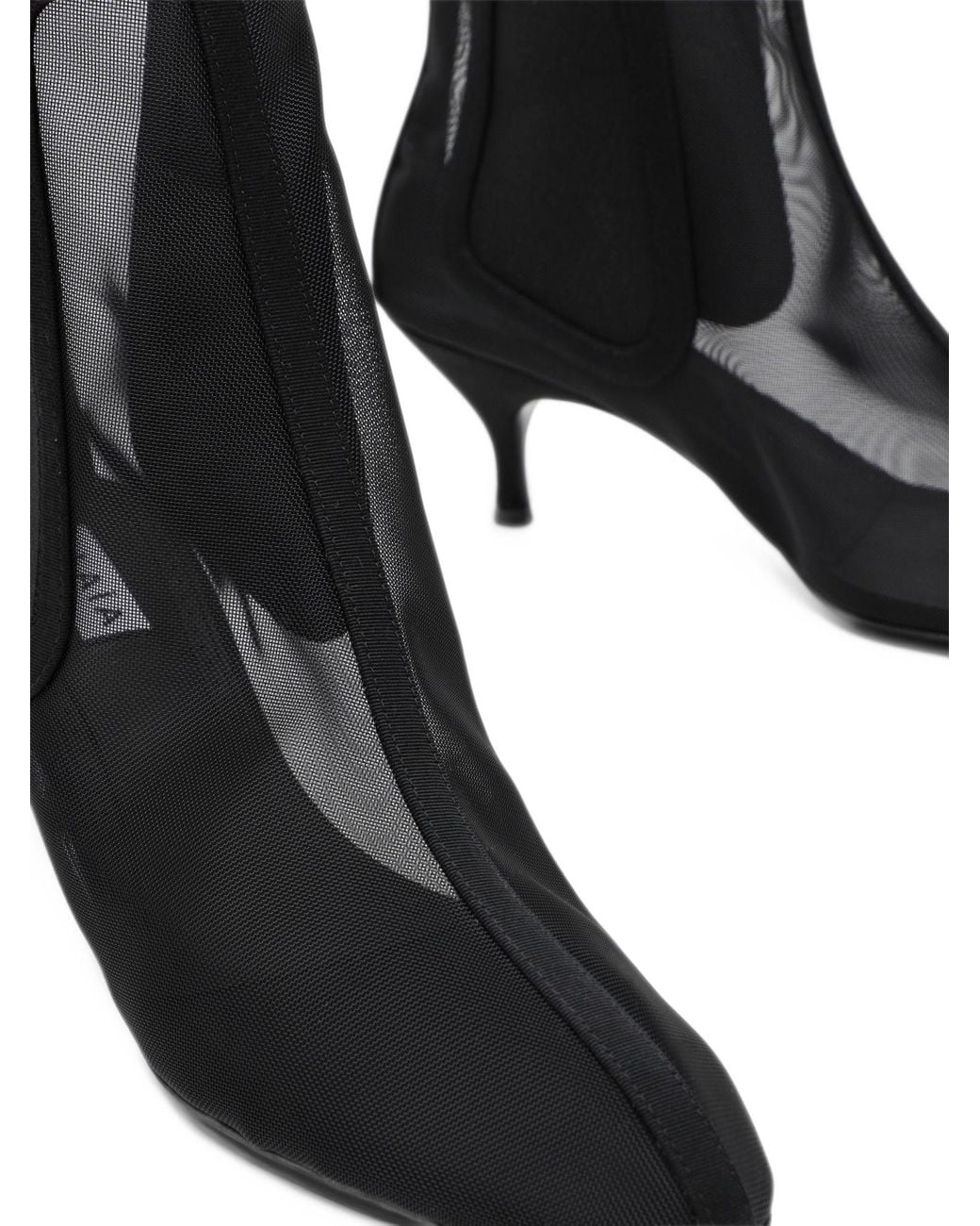 Alaïa Black Alaia Heeled Mesh Chelsea Boots