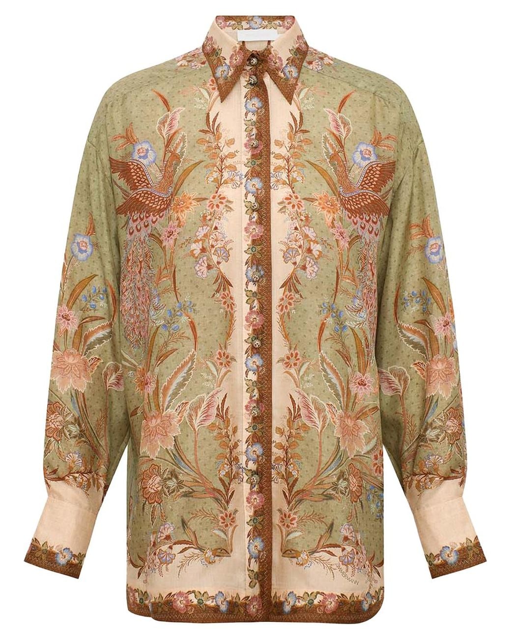 Zimmermann Green Indra Shirt