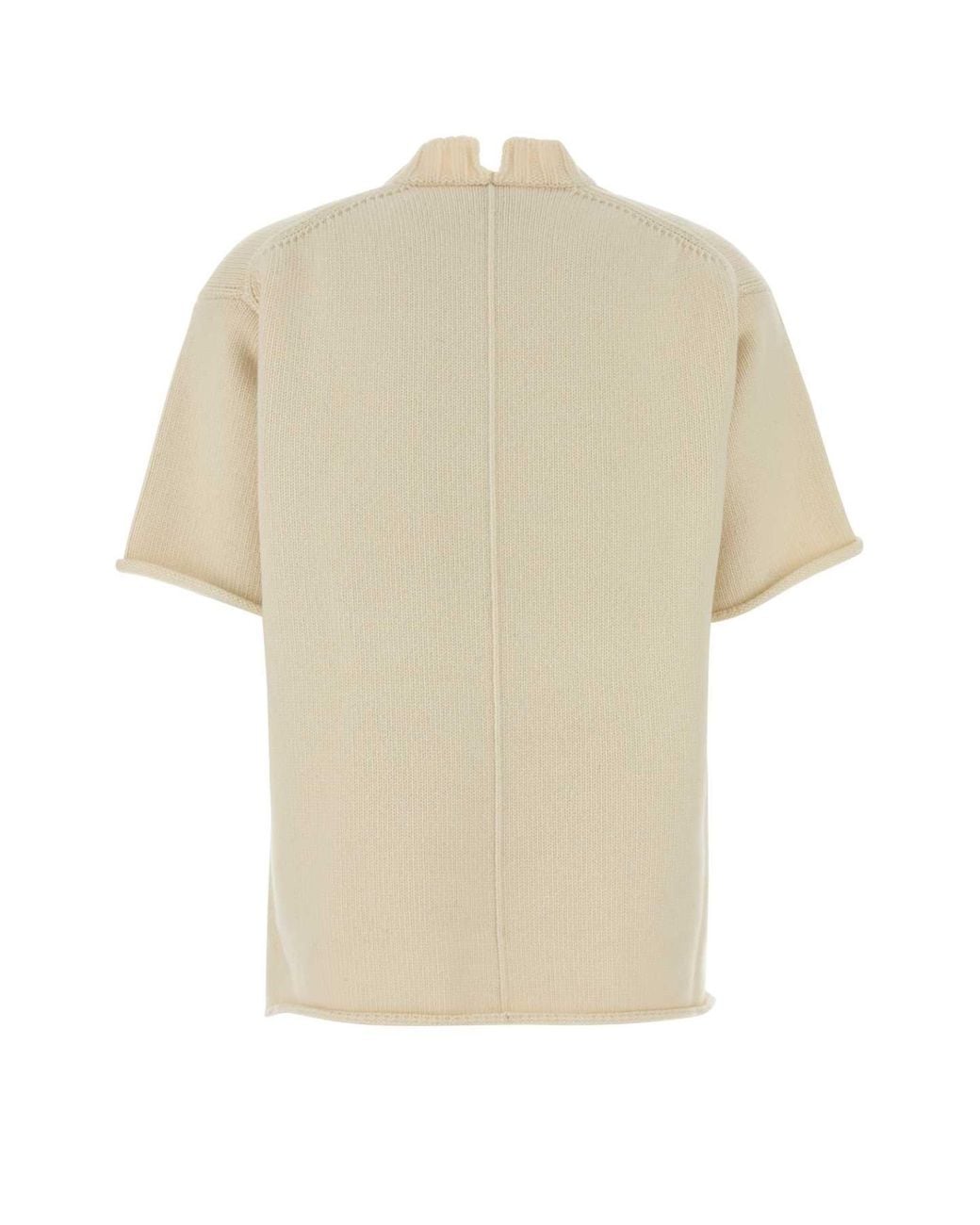 Bottega Veneta White Maglia Girocollo Mezza Manica