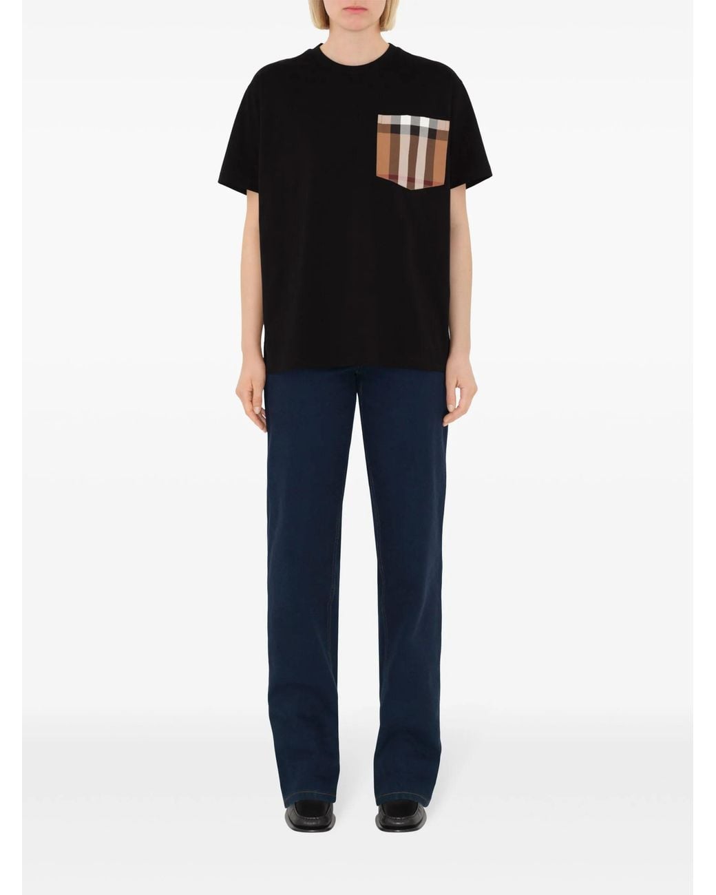 Burberry Black Archive Check Pocket T-Shirt