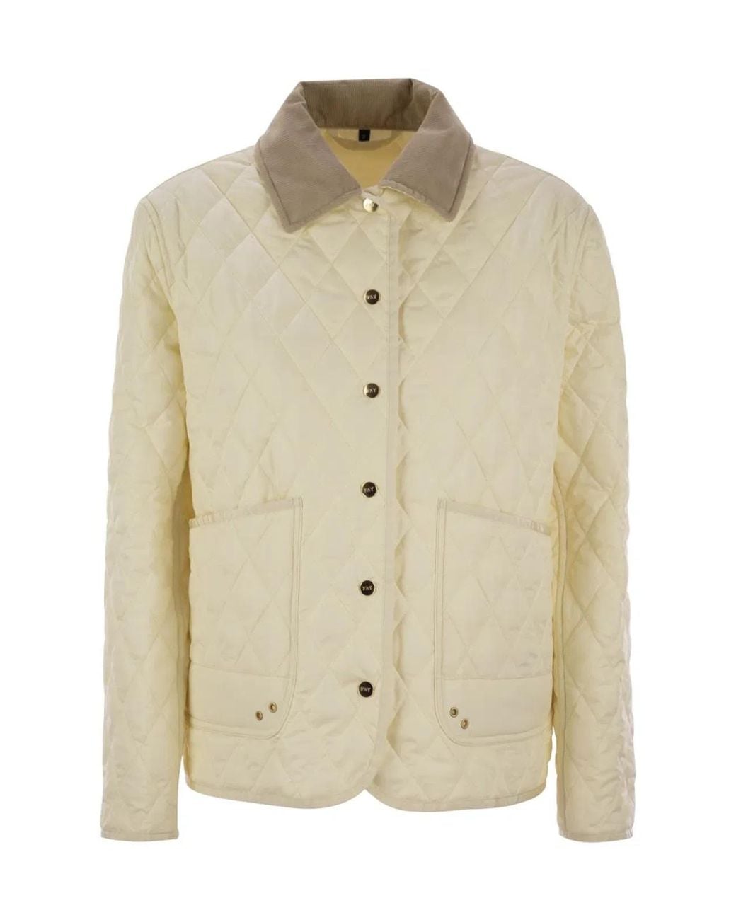 Fay Natural Diamond Quilted Nylon Shirt Jacket