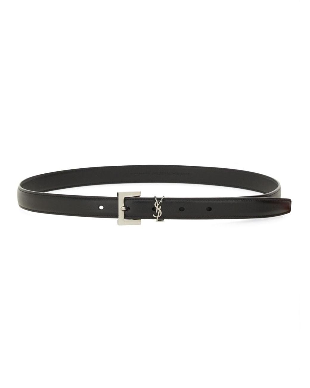 Saint Laurent Black Cintura "Cassandre" Sottile