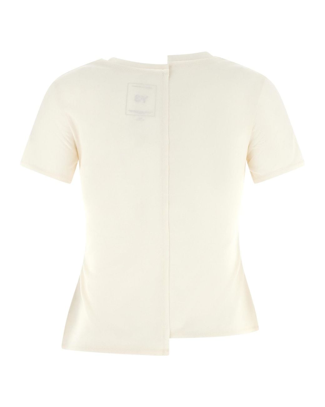 Y-3 White Asymmetric T-Shirt