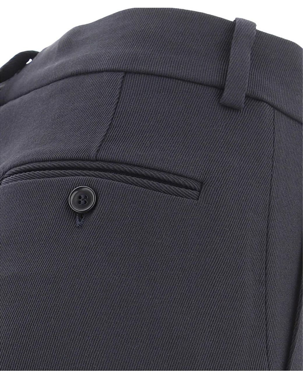 Aspesi Blue Pressed Crease Tailored Trousers