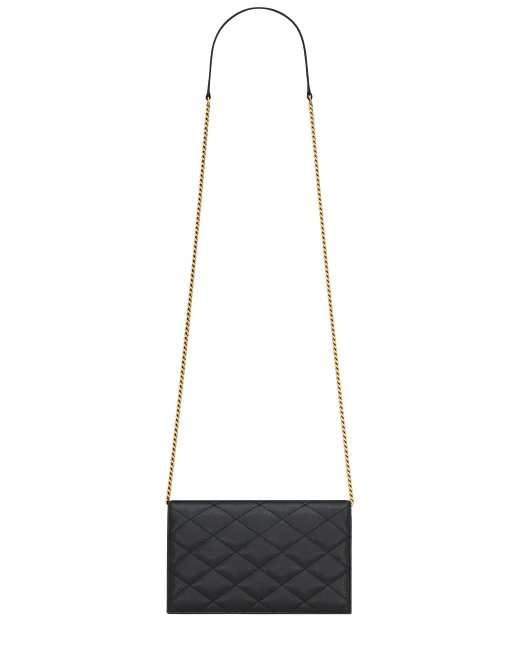 Saint Laurent White Paris Chain Wallet
