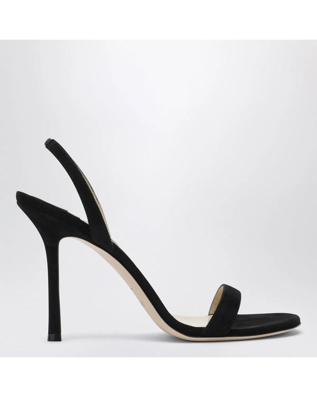 Jimmy Choo Black Jenn 100 Suede Sandals