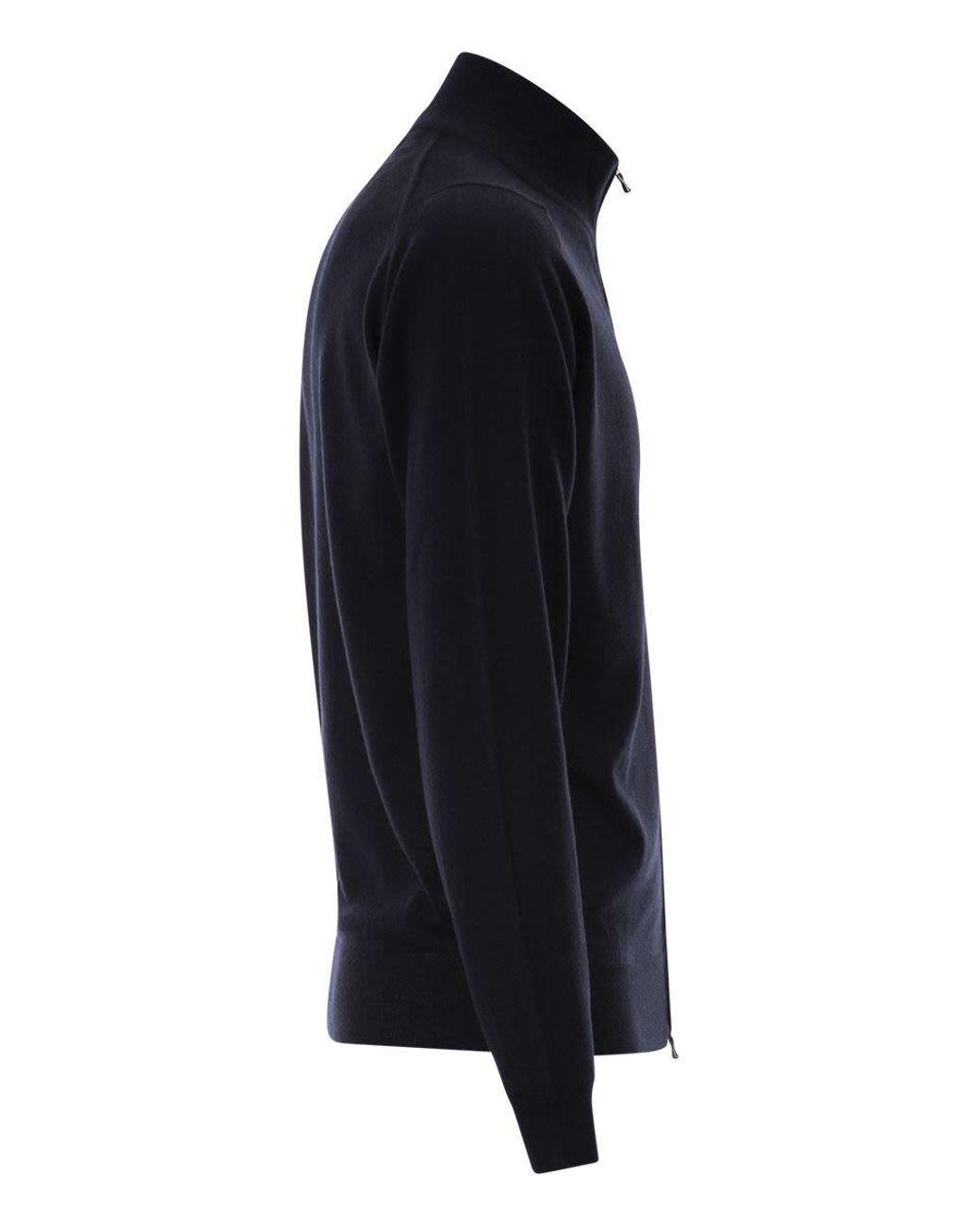 John Smedley Blue Extra Fine Merino Wool Cardigan