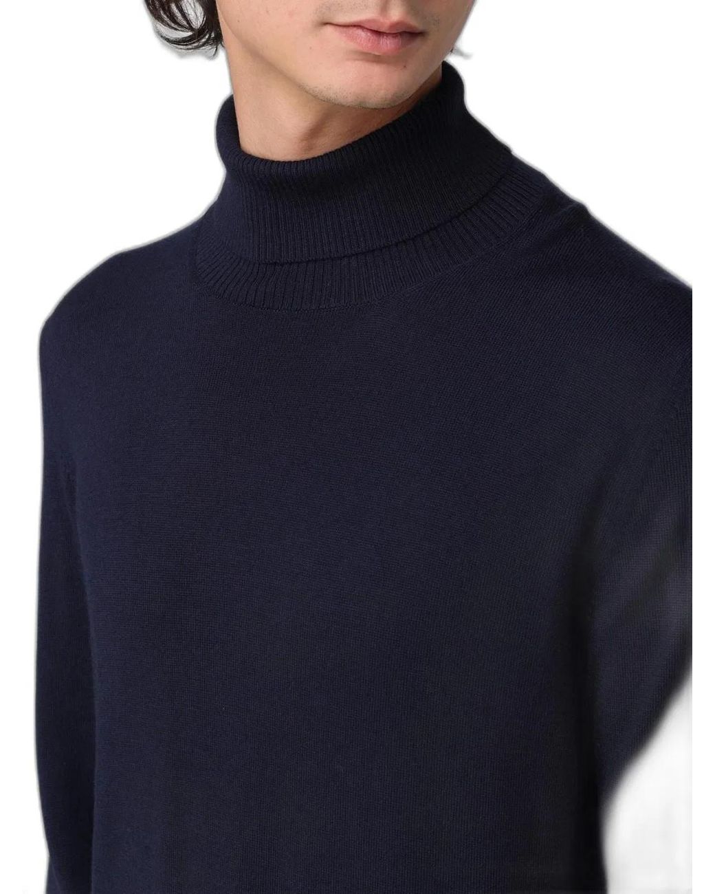 Fay Blue Virgin Wool Sweater for men