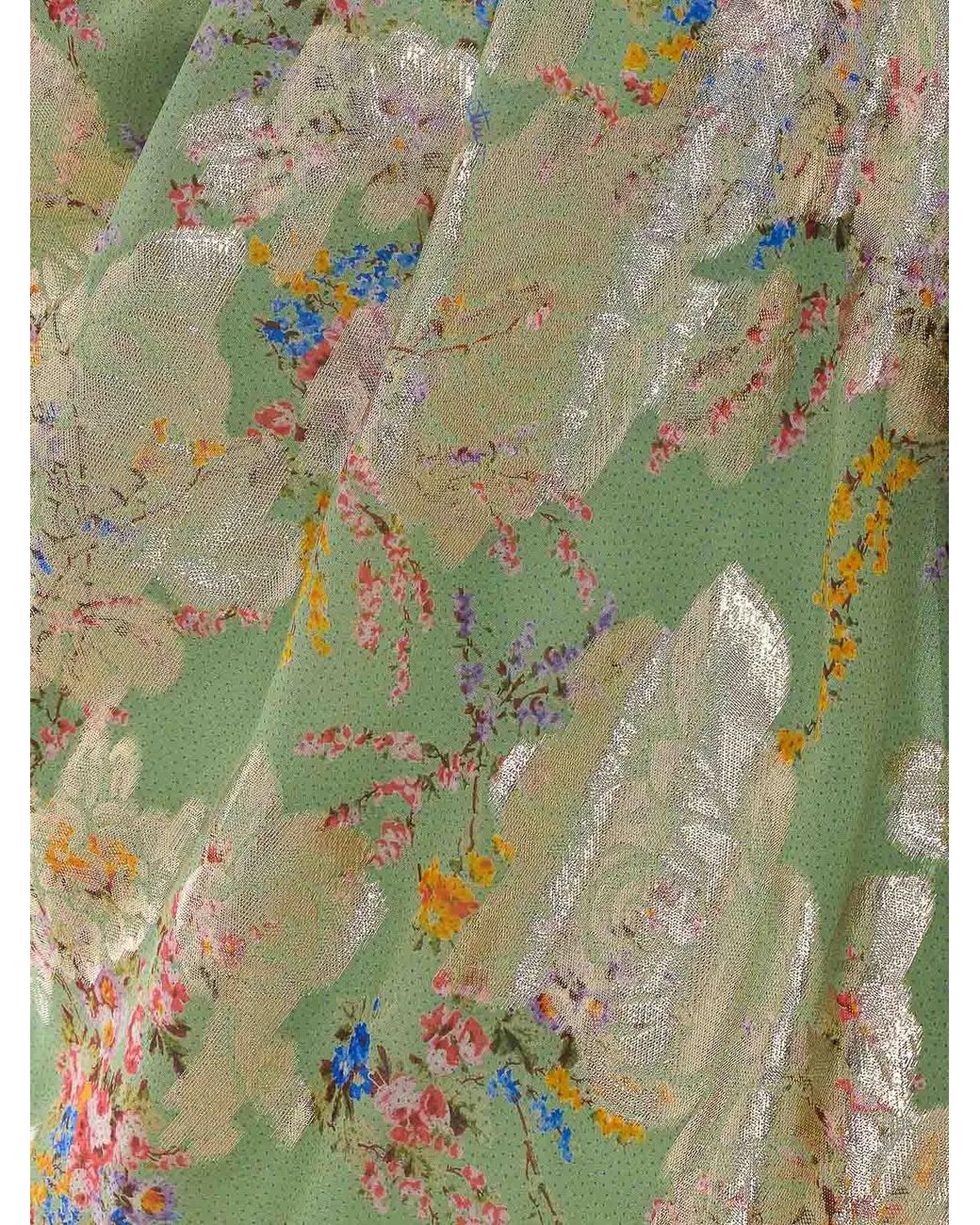 Valentino Garavani Green Apres L'Hiver Ramage Print Top