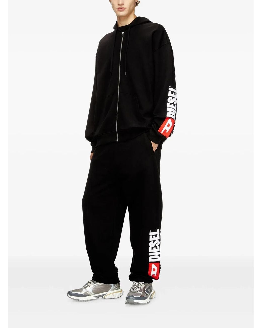 DIESEL Blue P-Marky-Div Relaxed Fit Cotton Pants for men