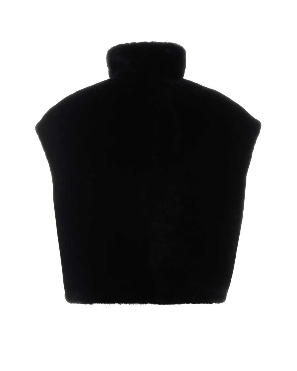 Prada Black Logo Mock Collar Jacket