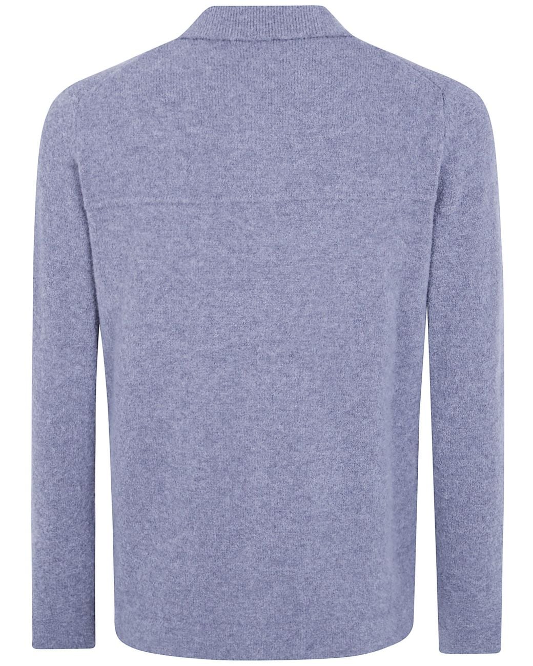 Zanone Blue Shirt Neck Cardigan for men