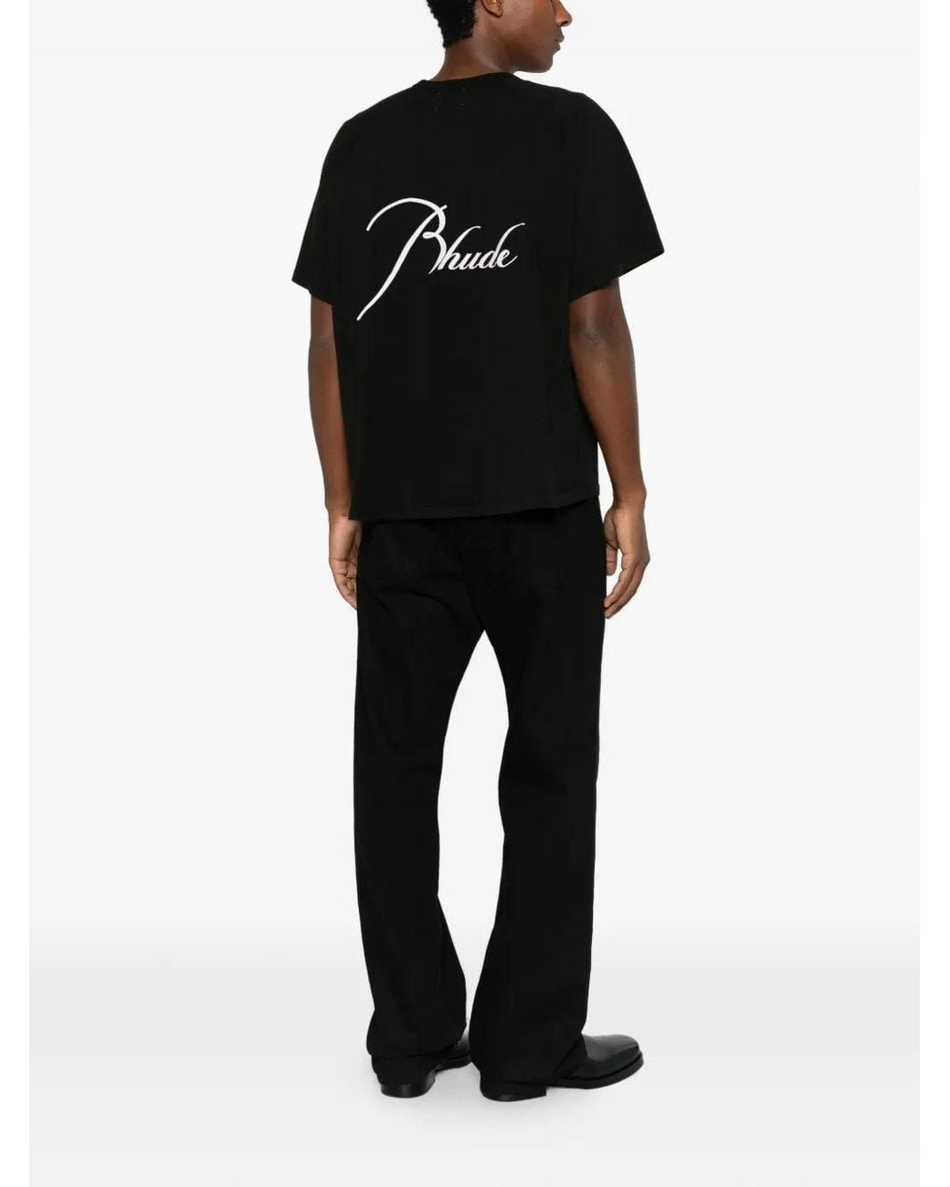 Rhude Black Classique Raglan Tee for men