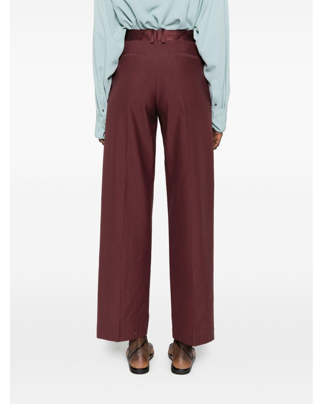Forte_forte Purple Chic Viscose Cotton Pants