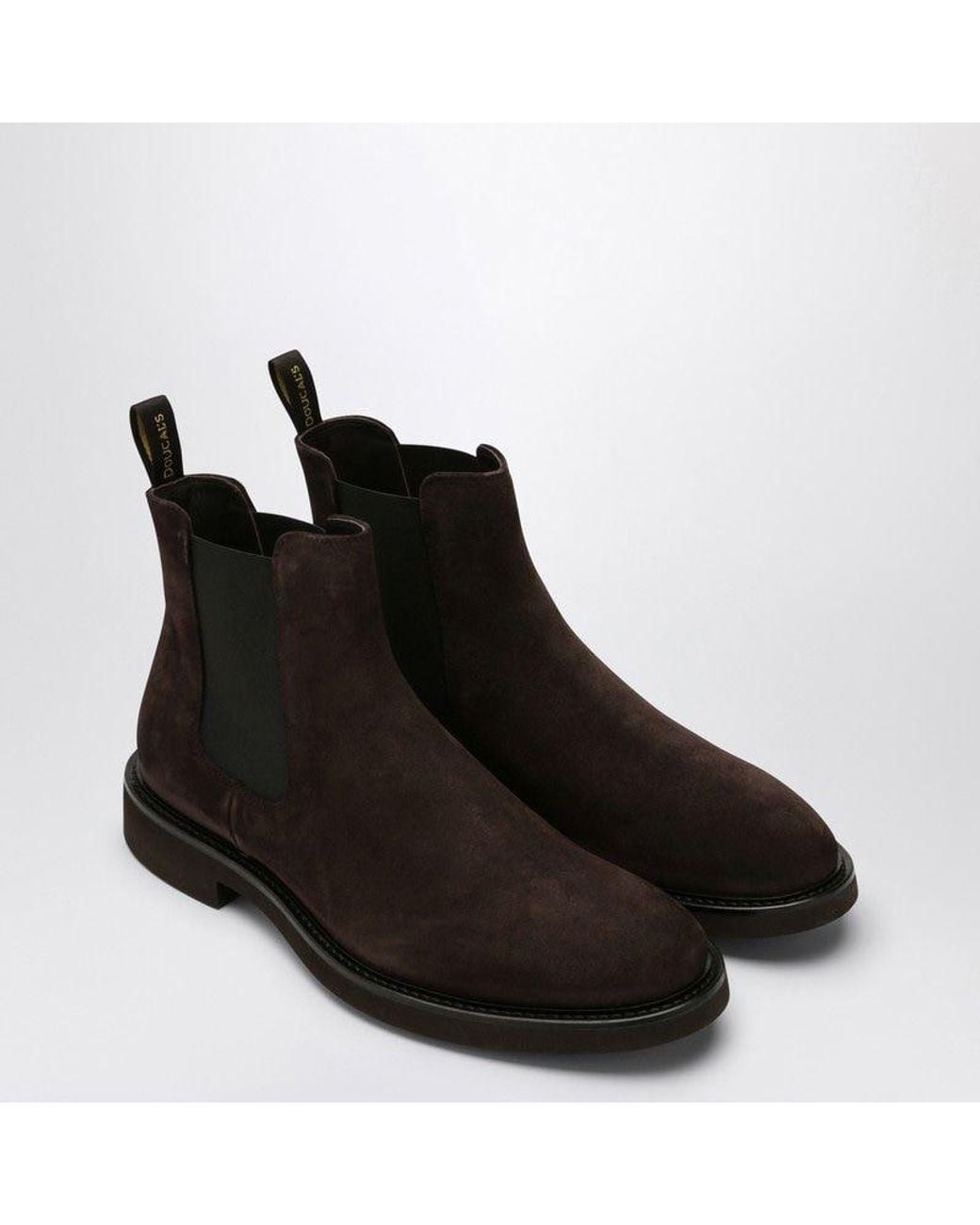 Doucal's Black Suede Ankle Boots for men