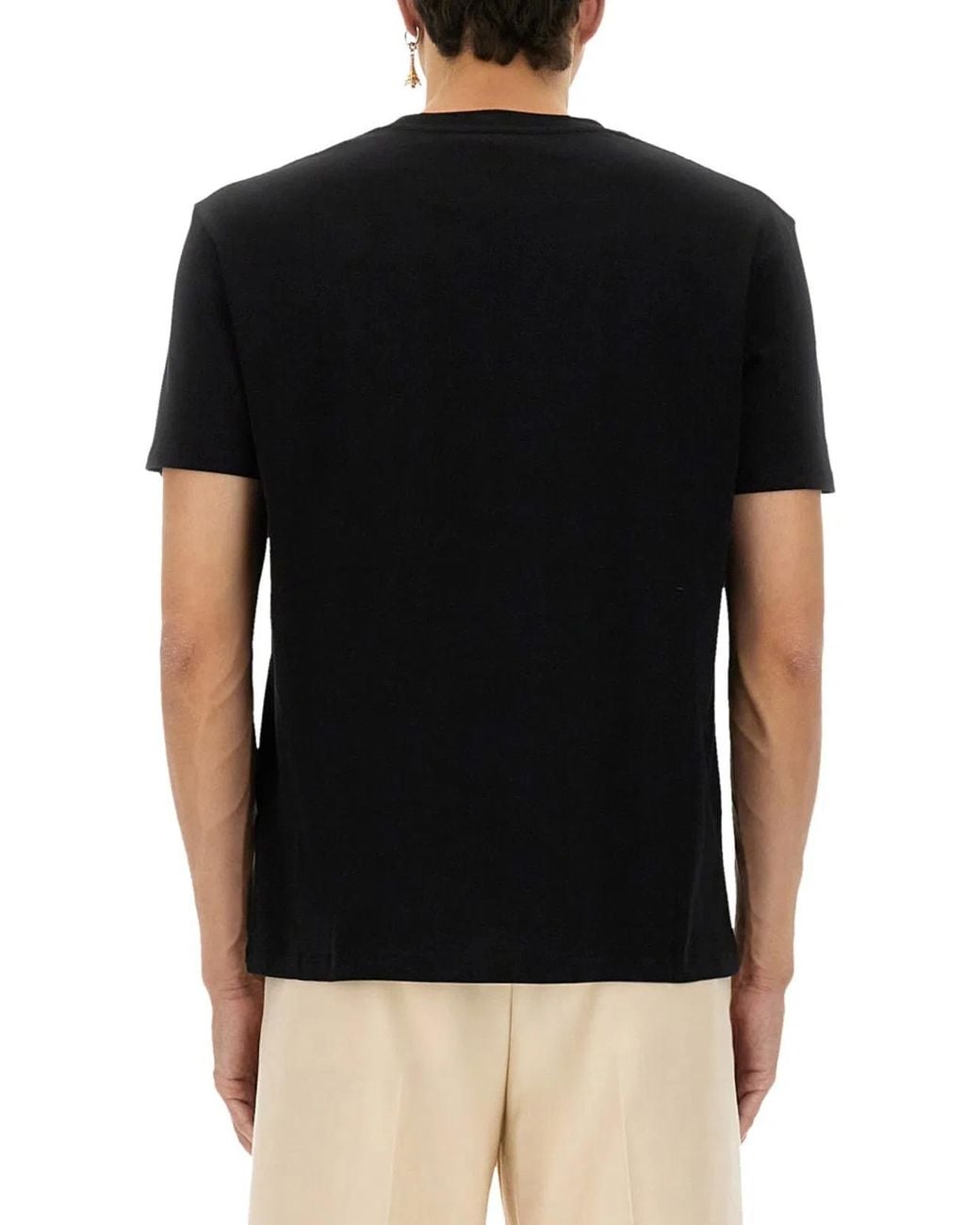 Valentino Black T-Shirt With Signature Vlogo for men