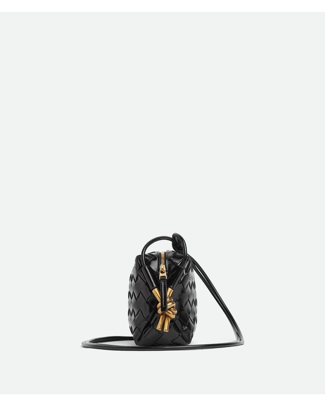 Bottega Veneta Black Loop Leather Shoulder Bag