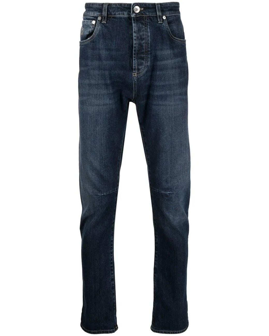 Brunello Cucinelli Blue Slim-fit Denim Jeans for men