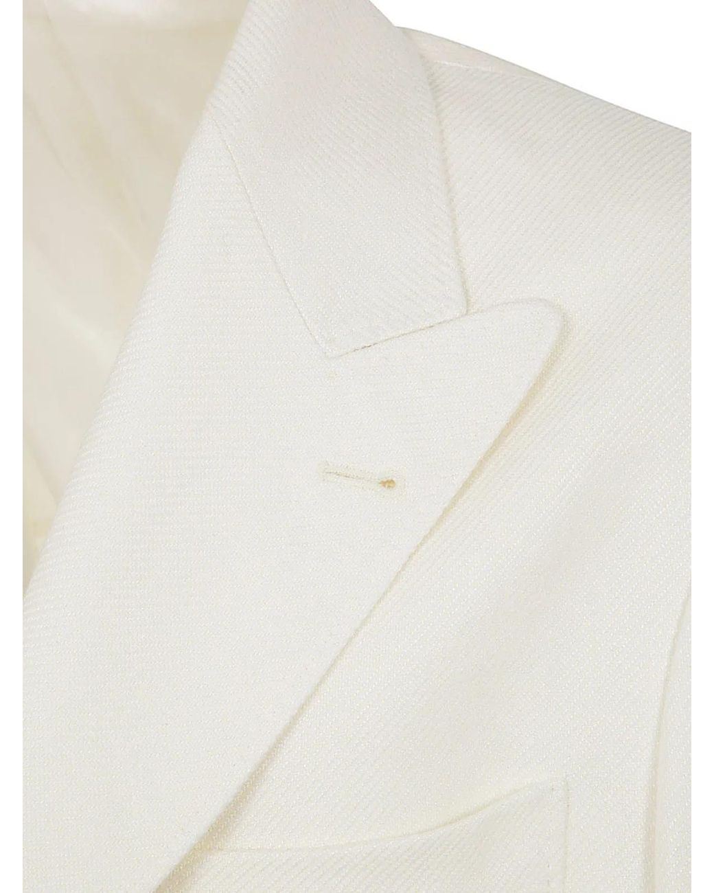 Brunello Cucinelli White Suit Type Jacket for men