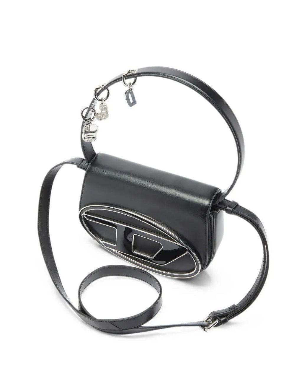 DIESEL Black 1Dr Oval D Shoulder Bag