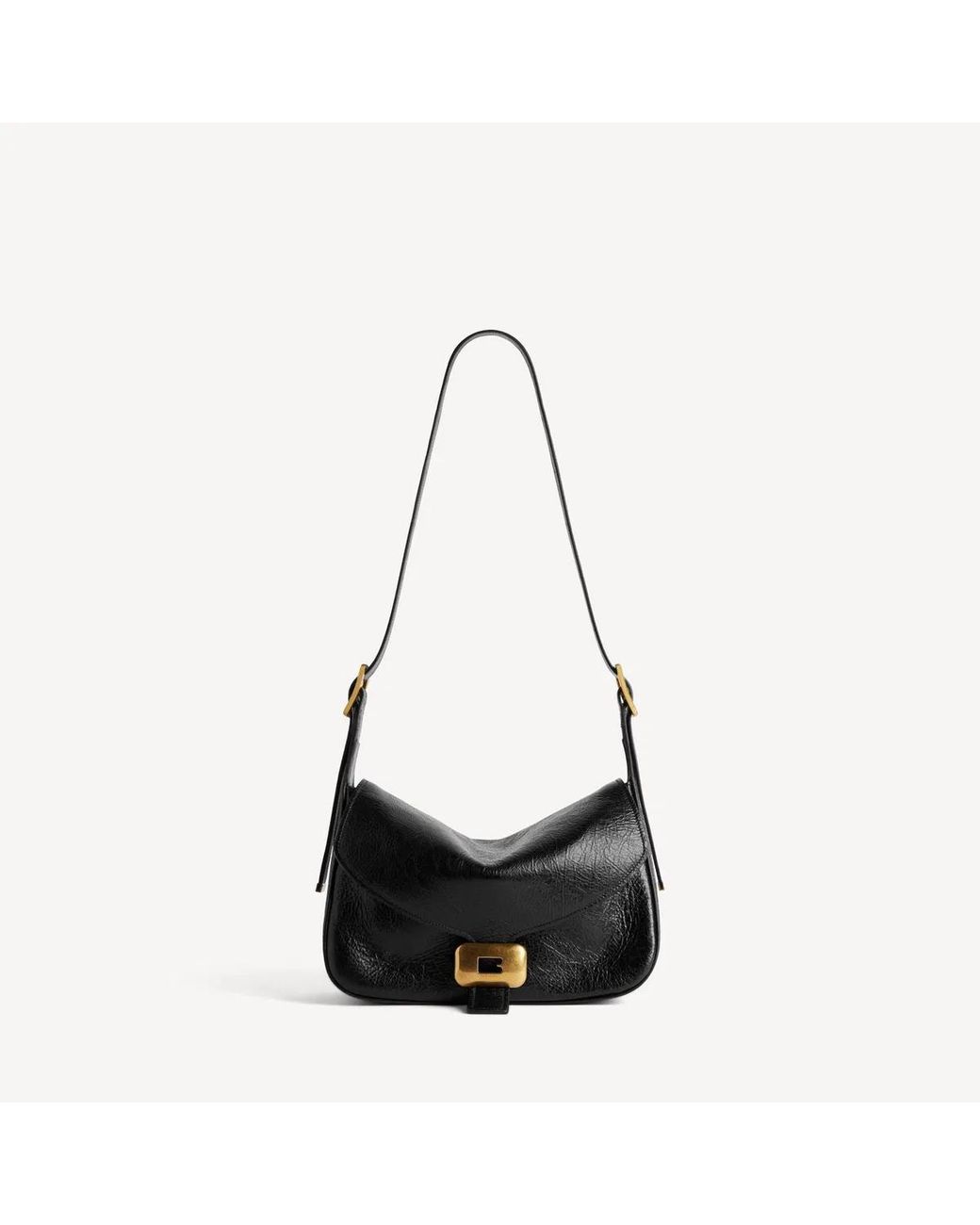 Balenciaga Black Clicca Shoulder Bag Medium