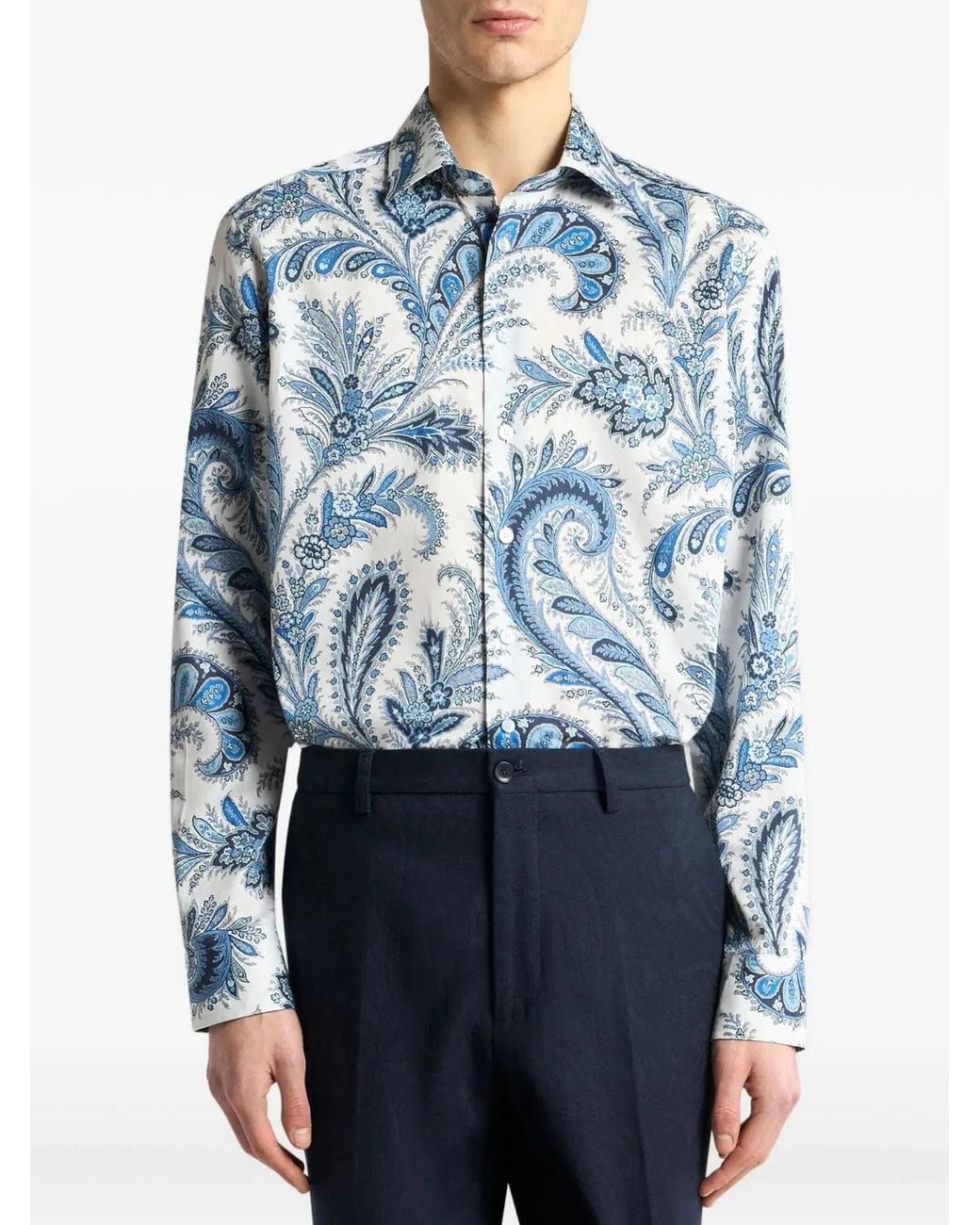 Etro Blue Rome Shirt for men